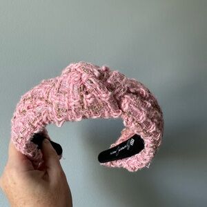 Brianna Cannon pink tweed headband